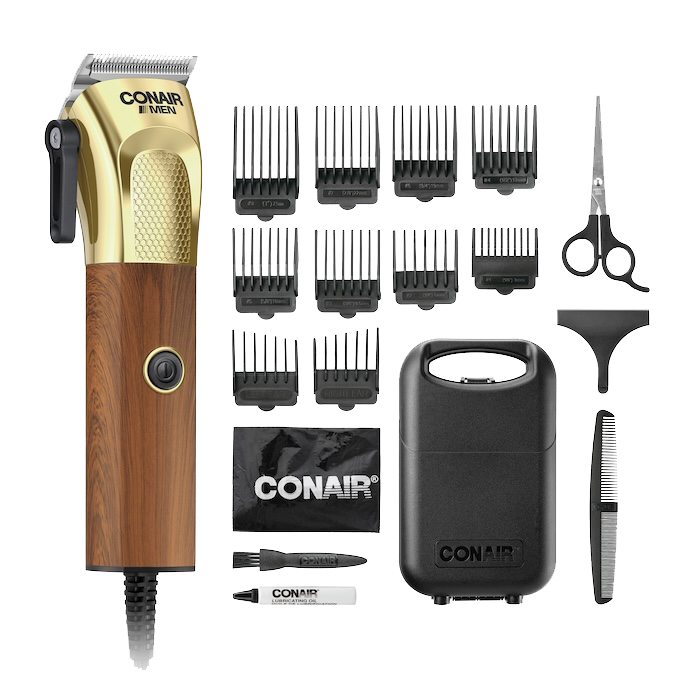 19-Piece Performance Home Haircutting Kit with Adjustable Taper Lever and 10 Guide Combs