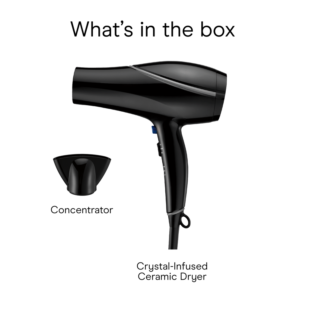 Style & Shine Natural Crystal Collection Hair Dryer