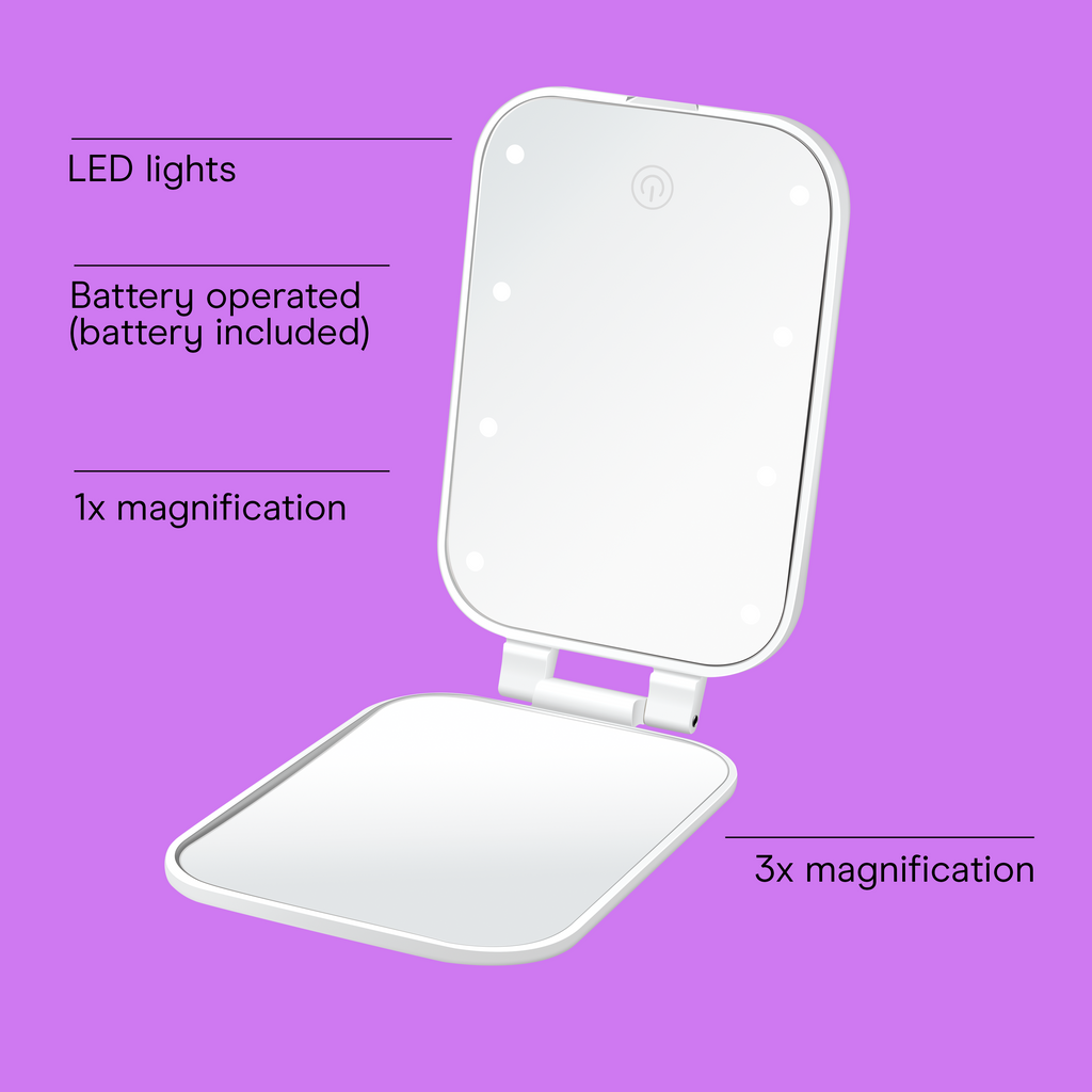 LED-Lighted Compact Mirror
