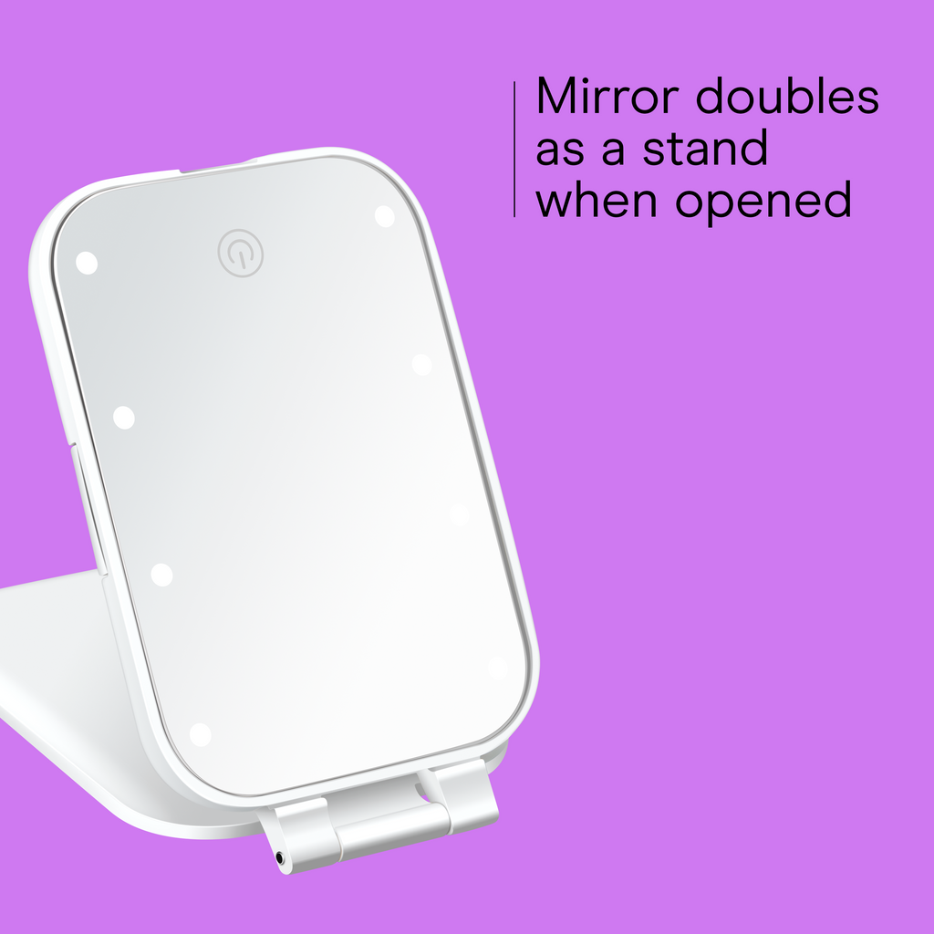 LED-Lighted Compact Mirror
