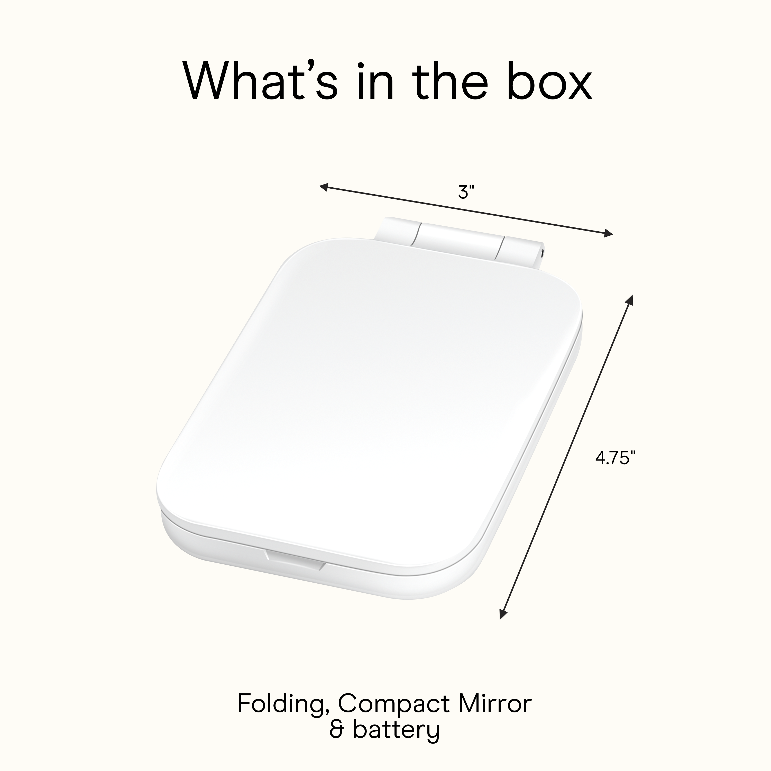 LED-Lighted Compact Mirror
