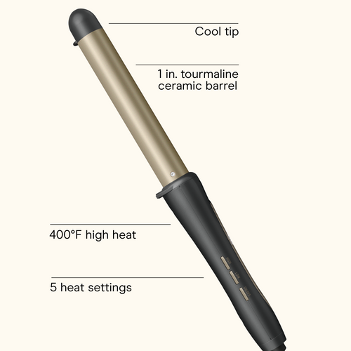 1" Tourmaline Ceramic Curling Wand