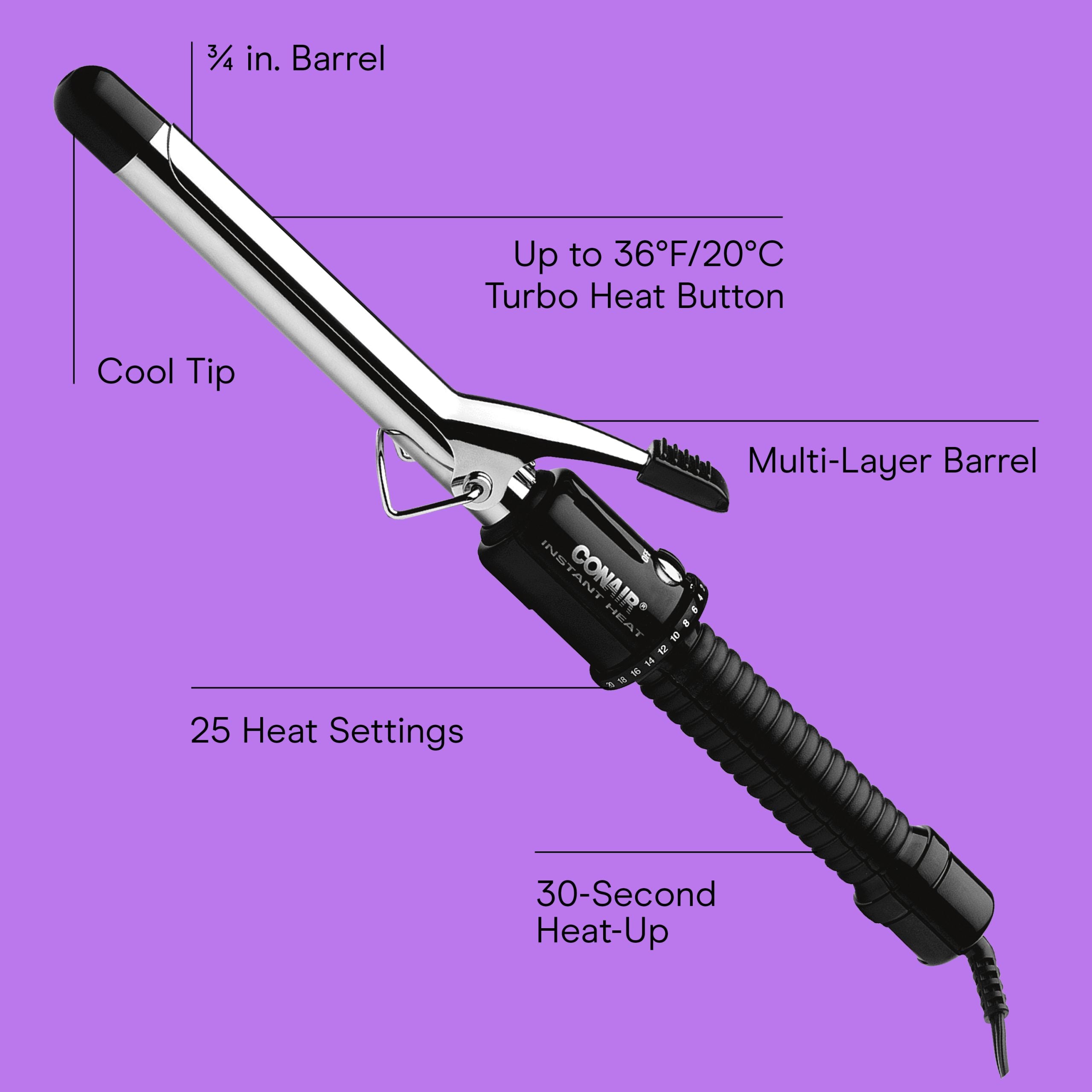 Instant Heat &frac34;-inch Curling Iron