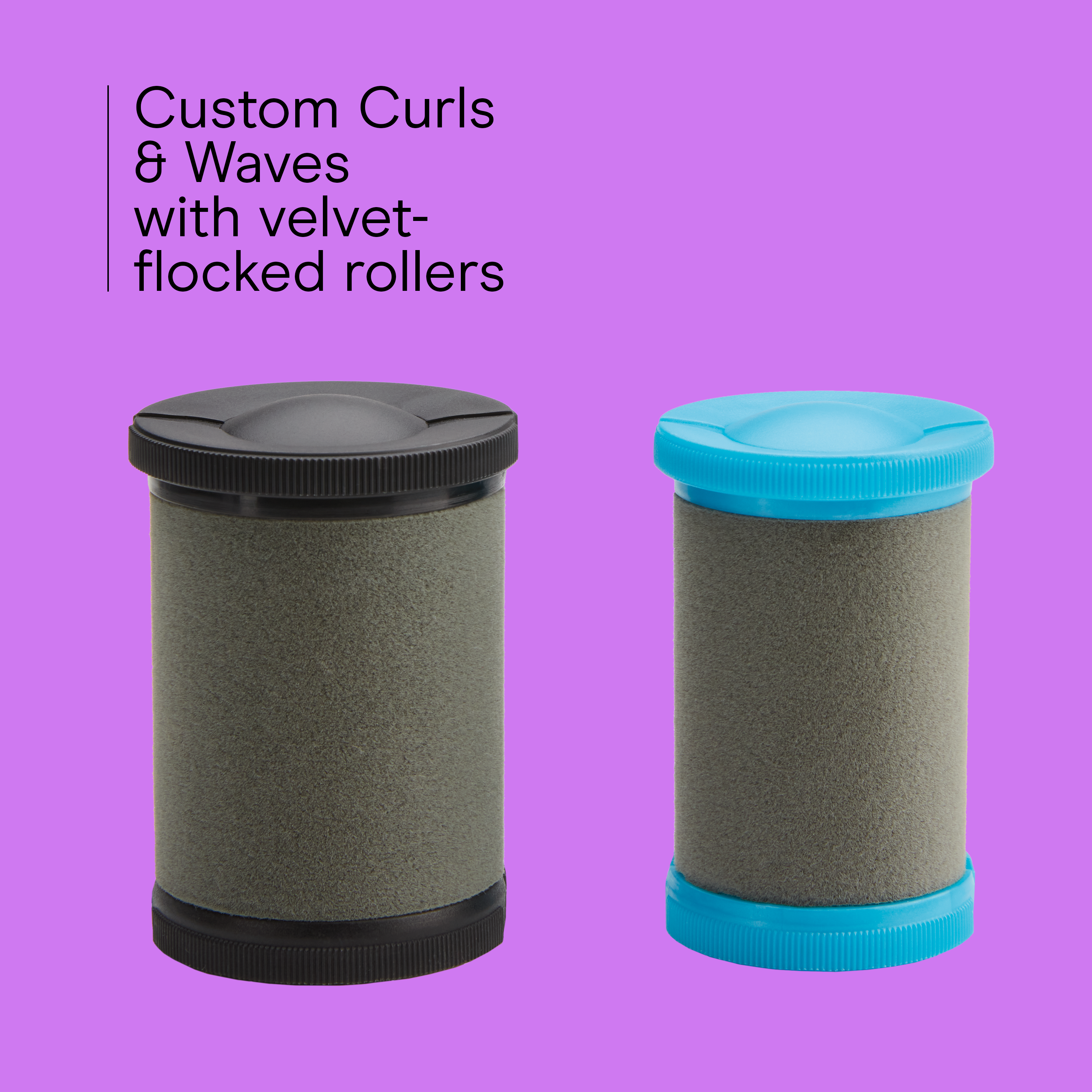 Custom Curls &amp; Waves Jumbo and Extra-Large Ceramic Hot Rollers, Hair Setter for Salon-Style Curls, 12 Rollers