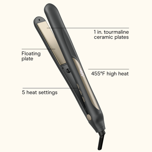 1" Tourmaline Ceramic Flat Iron