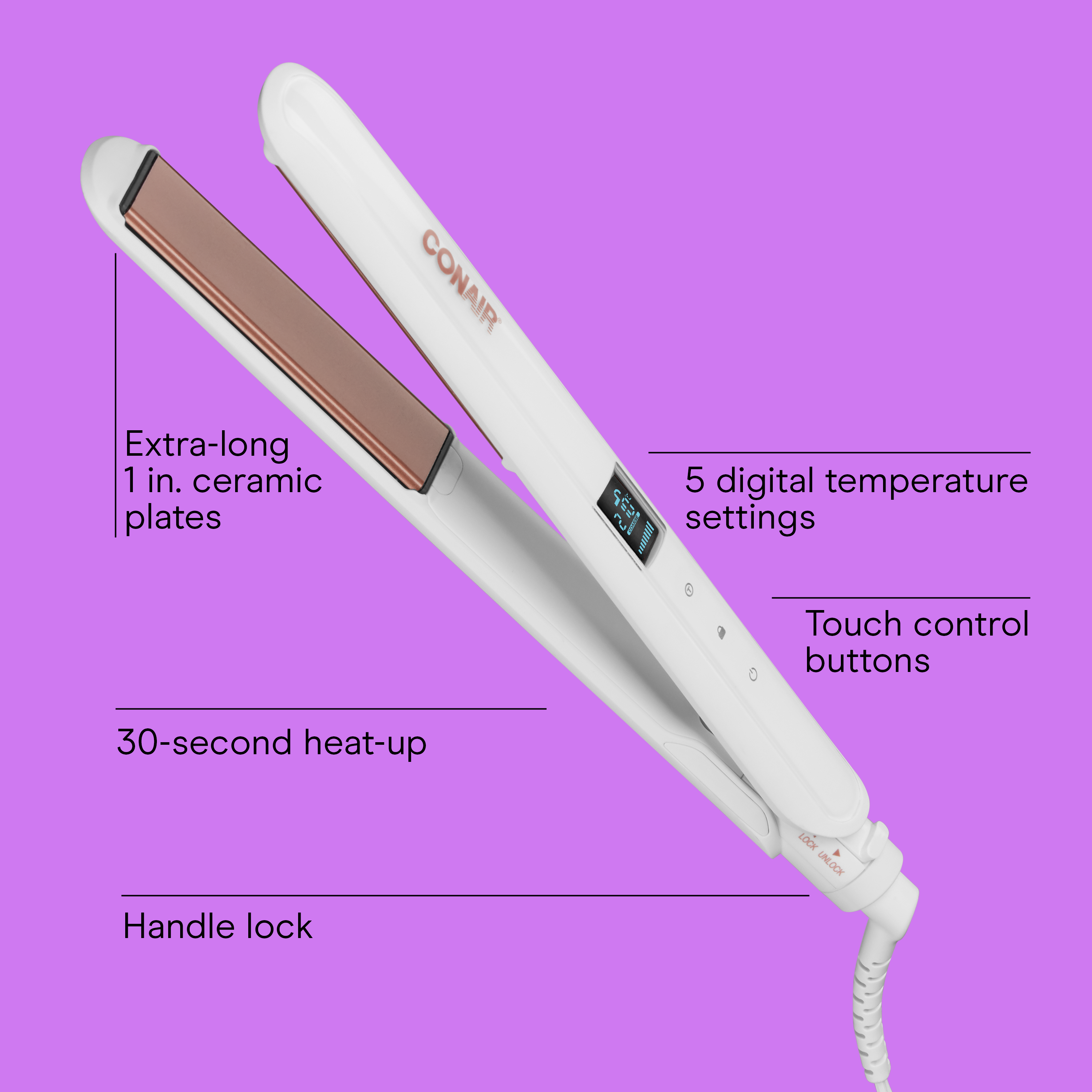 Double Ceramic 1 in. Digital Flat Iron